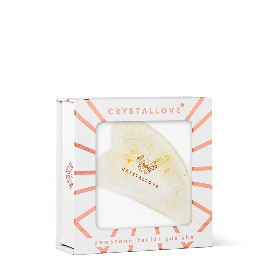 Массажная пластина для лица CRYSTALLOVE Milk Amber Gua Sha — фото 4