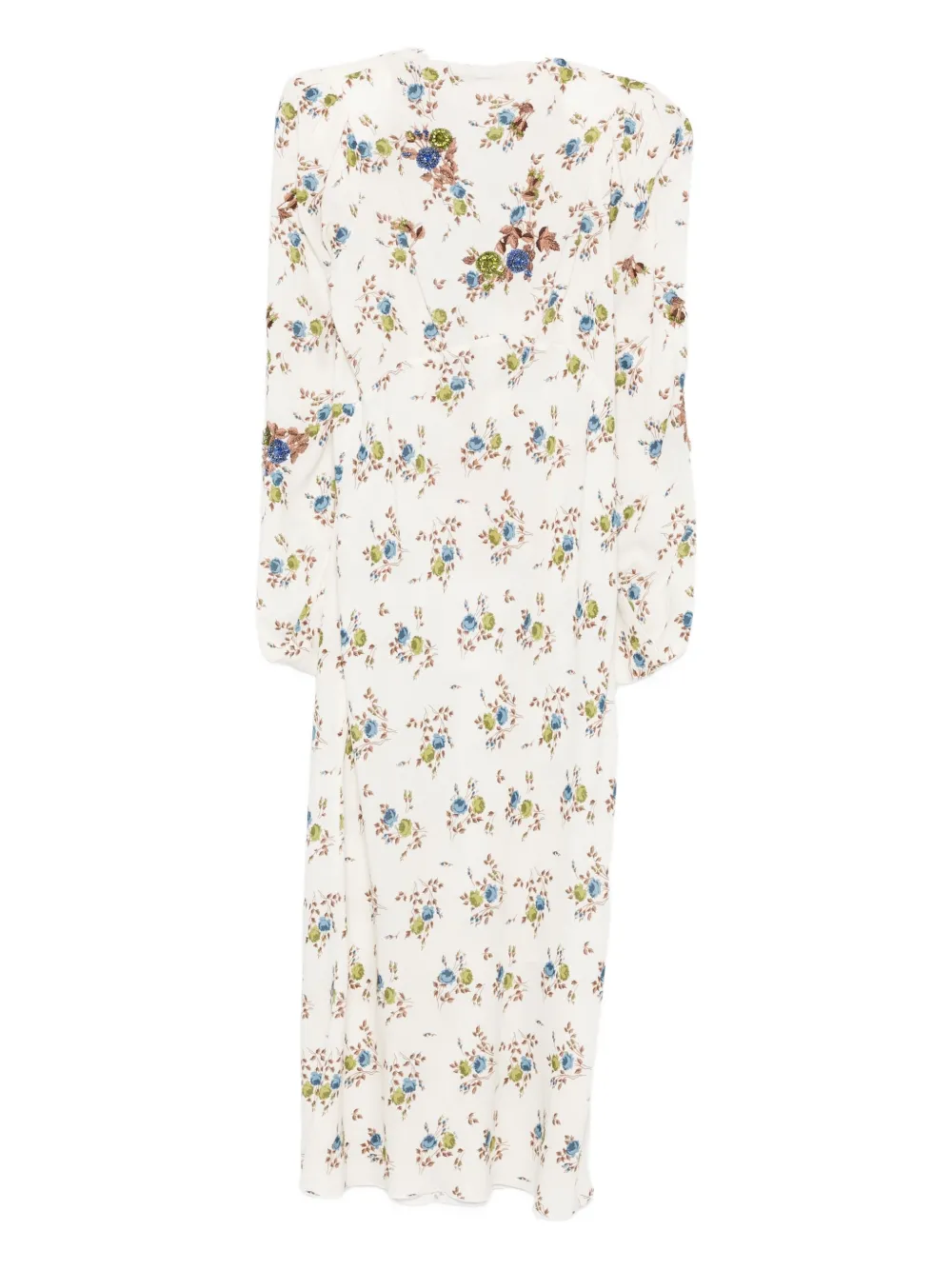 

Платье миди с цветочным принтом Nº21, белый