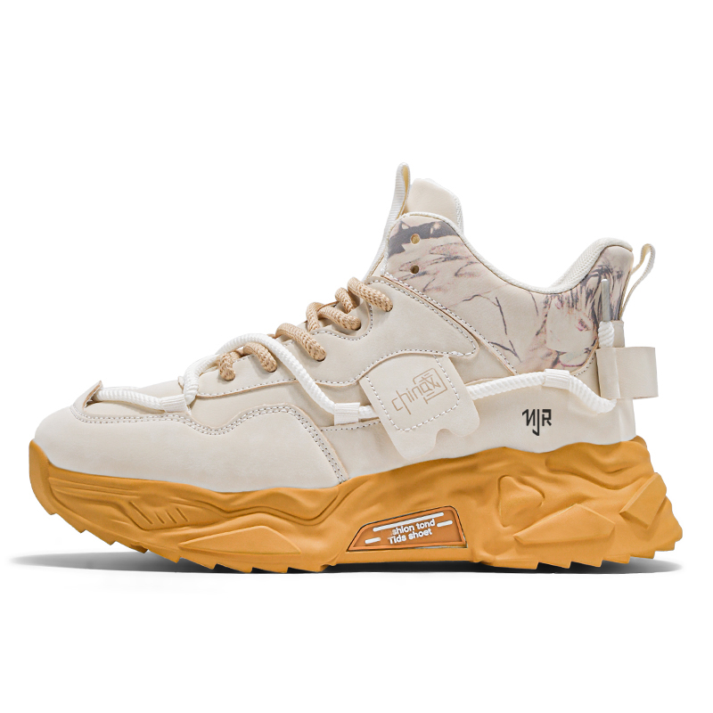 

Мужские повседневные туфли средней высоты NANJIREN, Beige Yellow