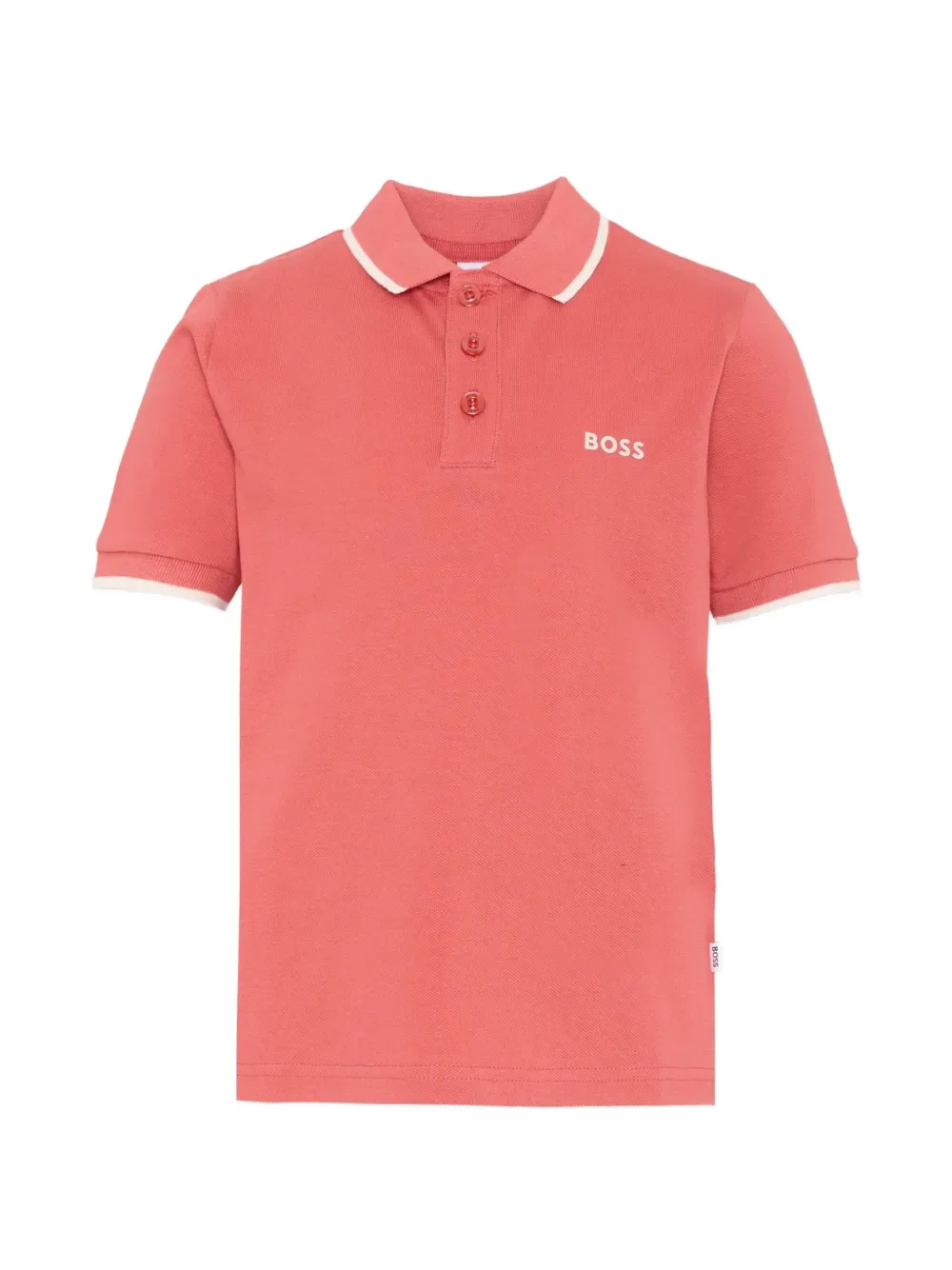 Поло с короткими рукавами BOSS Kidswear, красный
