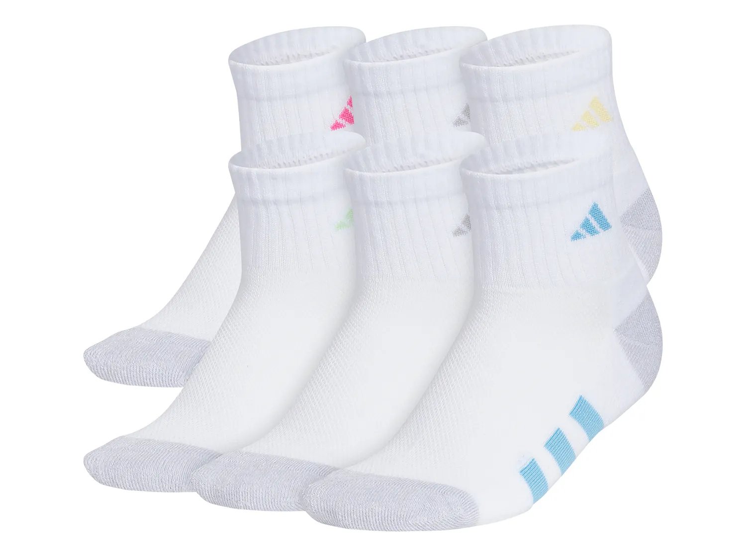 

Носки adidas Athletic Cushioned Kids' Ankle Socks - 6 Pack, белый