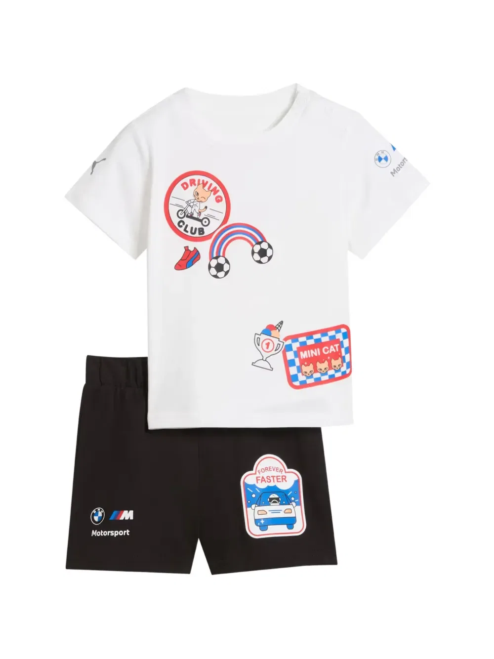 Комплект шорт с графическим рисунком Puma Kids, белый