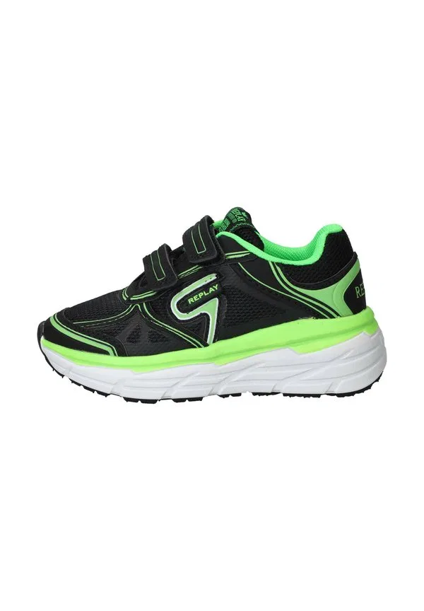 Детские кроссовки js910003t christal Replay, Black/Fluo Green