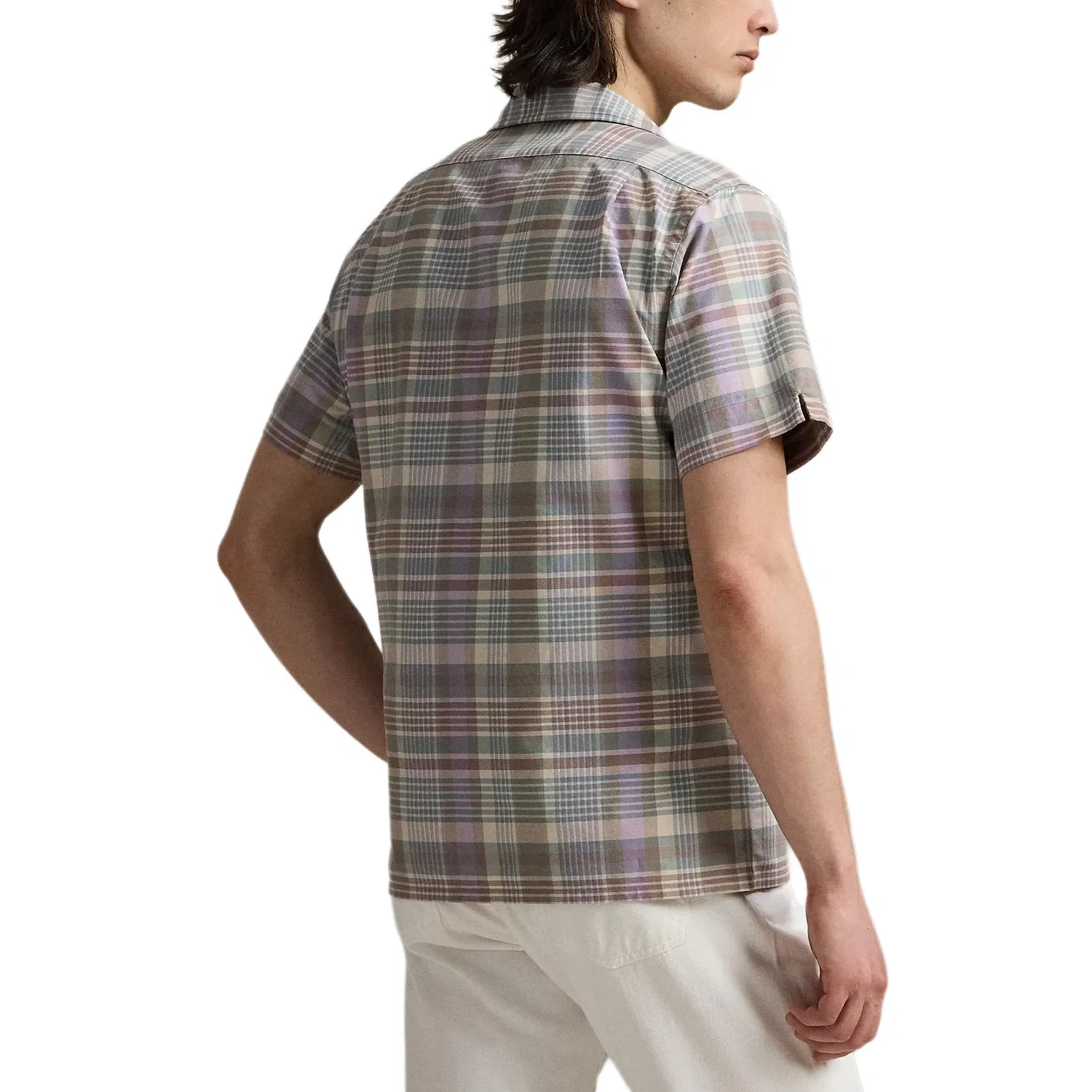 Рубашка в клетку из сисака Polo Ralph Lauren, Khaki Green — фото 4