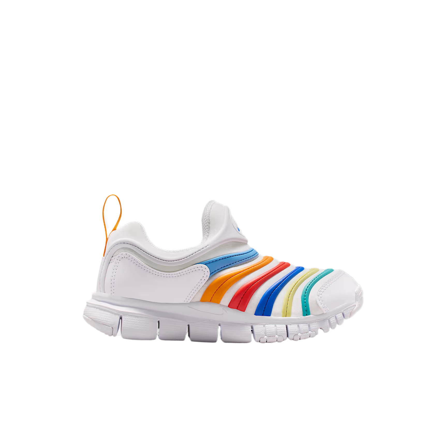Nike Динамо free cushioning support низкие детские повседневные кроссовки white spotlight royal cactus gray kids' — фото 2