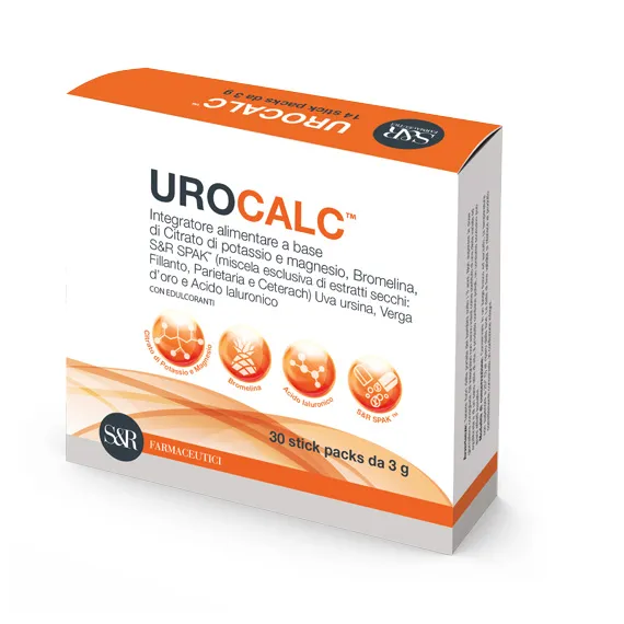 

Urocalc Stone Support Добавка, 30 пакетиков, без глютена S&R Farmaceutici