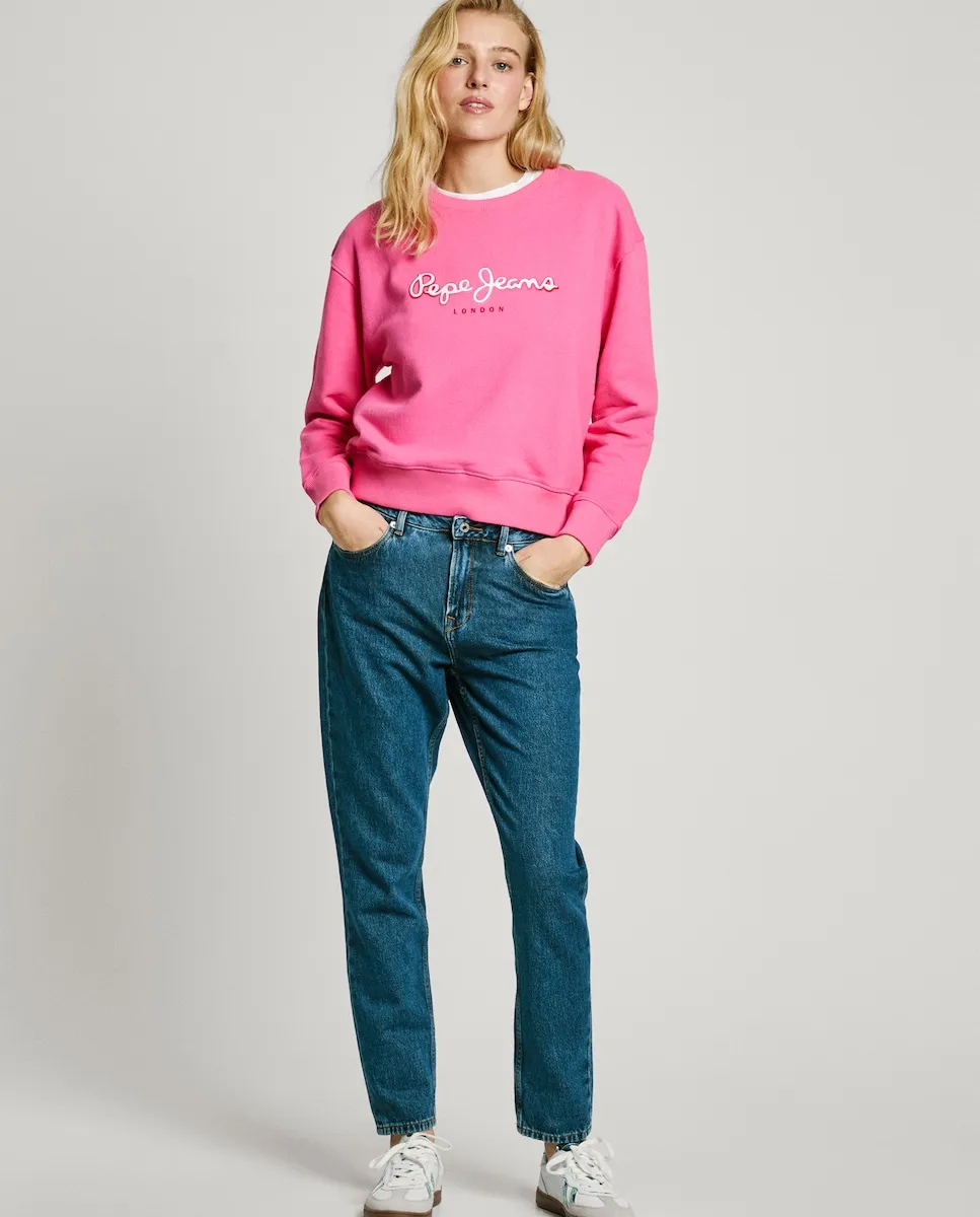 

Прямые джинсы Violet для женщин с высокой посадкой Pepe Jeans, синий