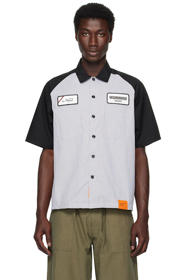 

Классическая рабочая рубашка с коротким рукавом S/S-22 Neighborhood, черный