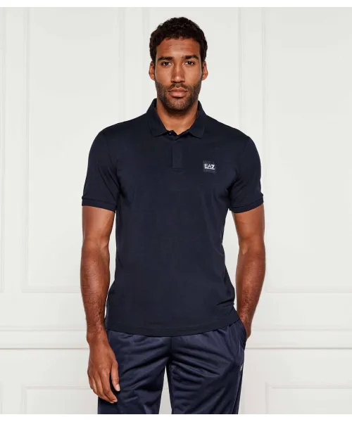 

Футболка поло Slim fit Ea7, синий