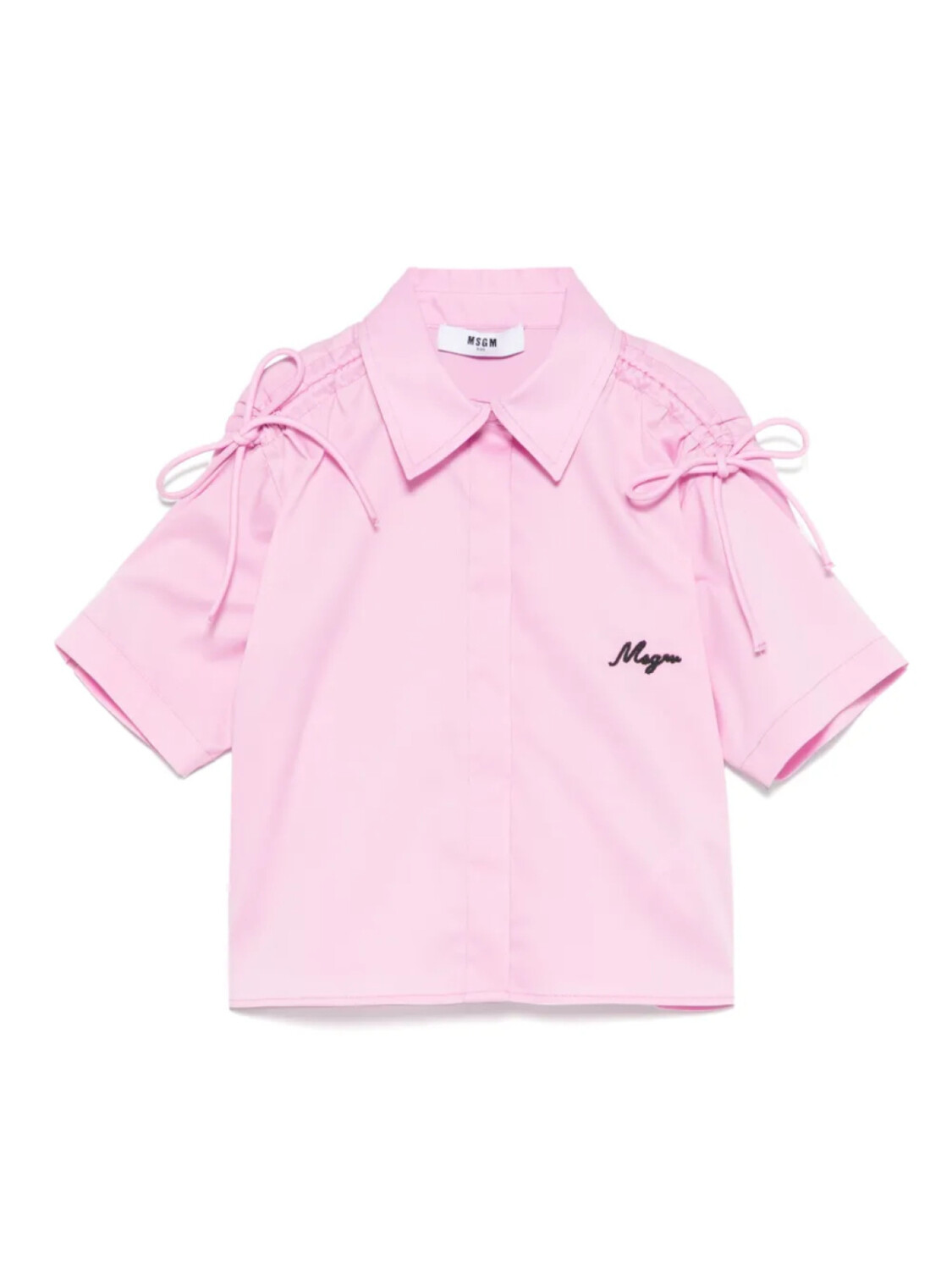 

MSGM Kids поплиновая рубашка, розовый