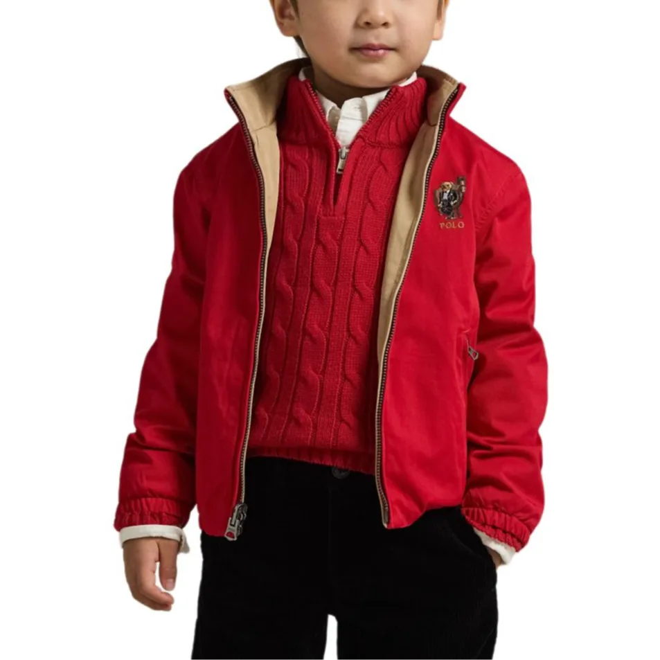 Polo Ralph Lauren Куртка 2026 Polo Bear Red & Vintage Khaki для детей 3-7 лет — фото 4