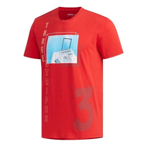 

Футболка neo m cs ris tee sports short sleeve red Adidas, красный