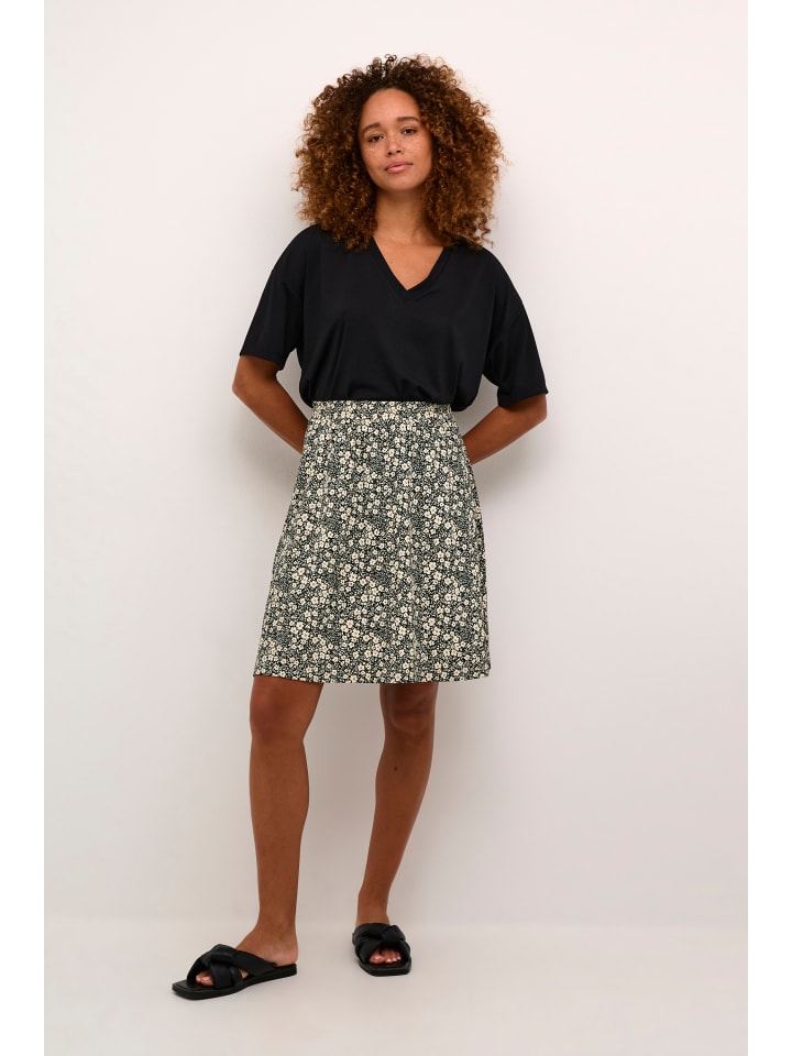 

Kaffe Юбка KAsasha, стандартный крой, черно-белый цветочный принт