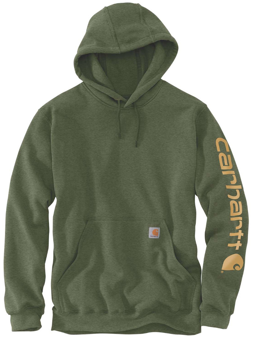 

Худи Carhartt Midweight Sleeve Logo Hoodie, оливковый