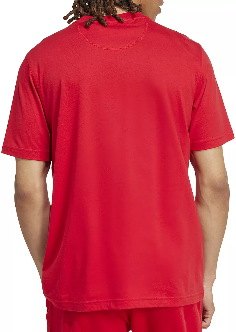 Мужская футболка с коротким рукавом Adidas Trefoil Essentials, цвет Better Scarlet — фото 3