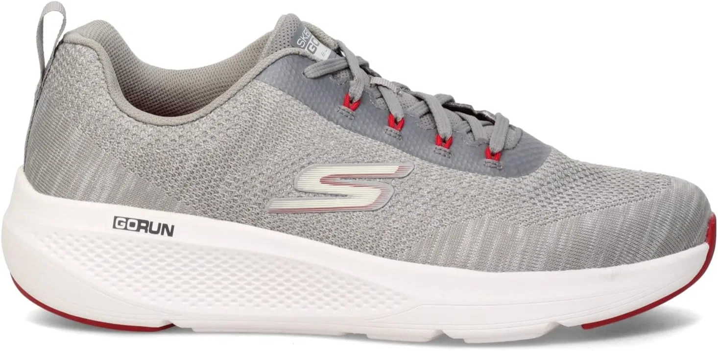 Мужские кроссовки Skechers GOrun Elevate для бега и походов, на шнуровке, 2-Gray — фото 3