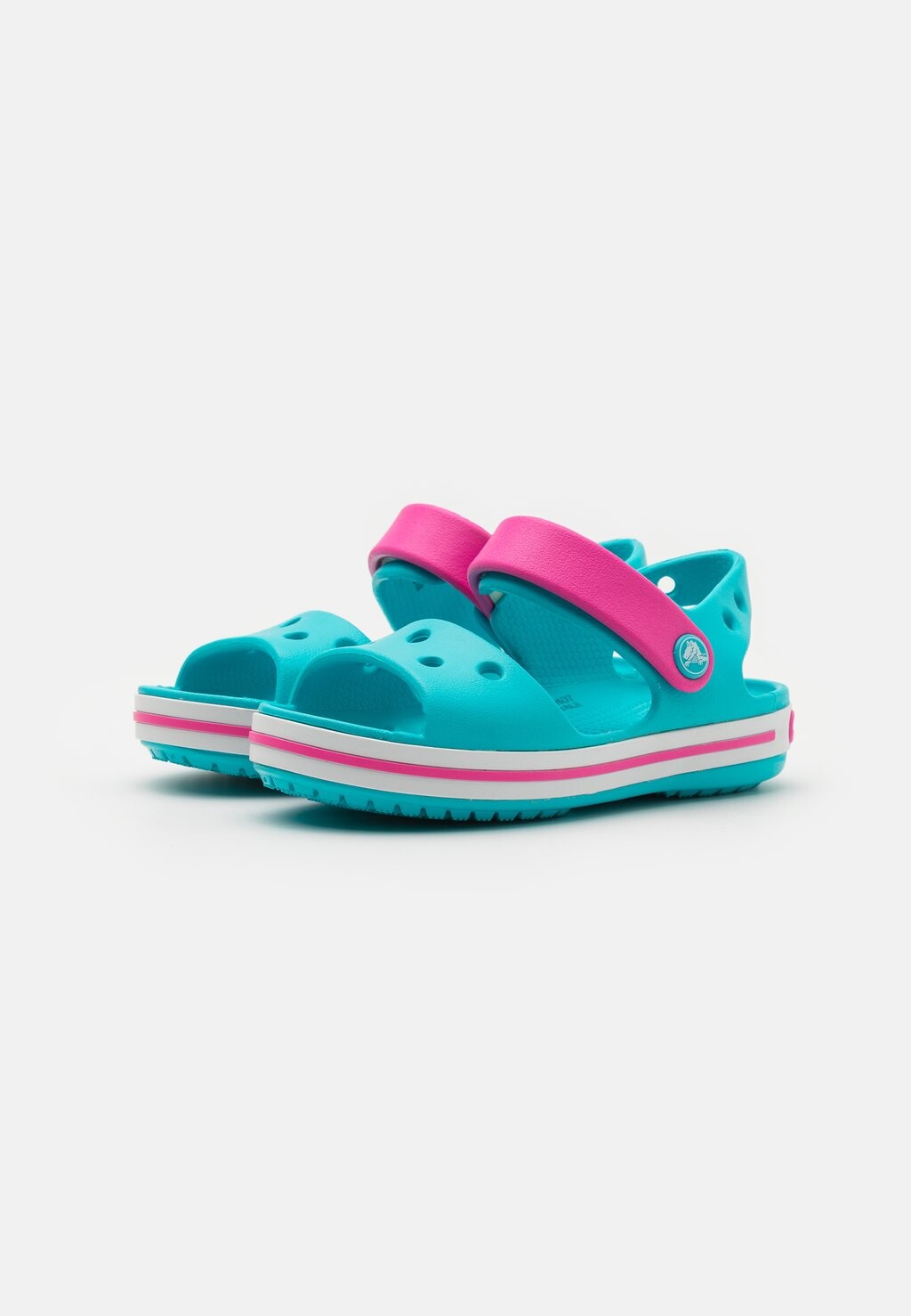 Шлепанцы CROCBAND SANDAL KIDS Crocs, цвет digital aqua — фото 2