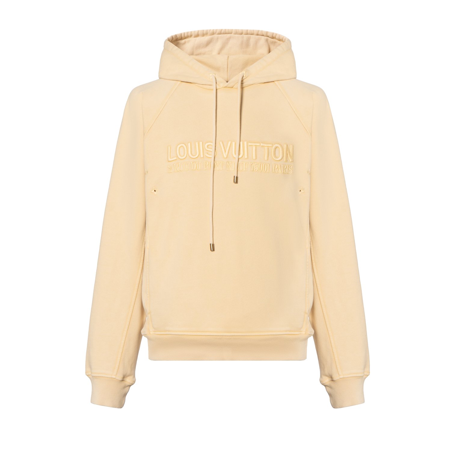 

Постиранный ребристый худи LOUIS VUITTON, желтый