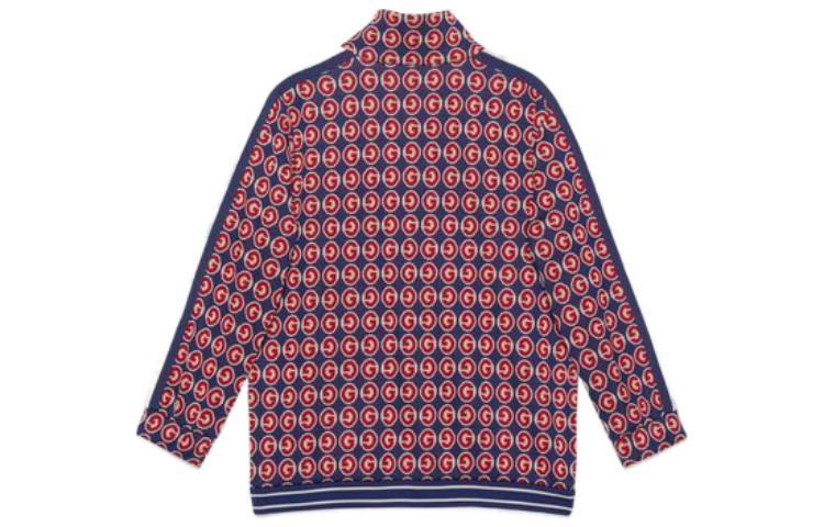 GUCCI G Shaped вязаная куртка на молнии SS22 красная синяя детская — фото 3