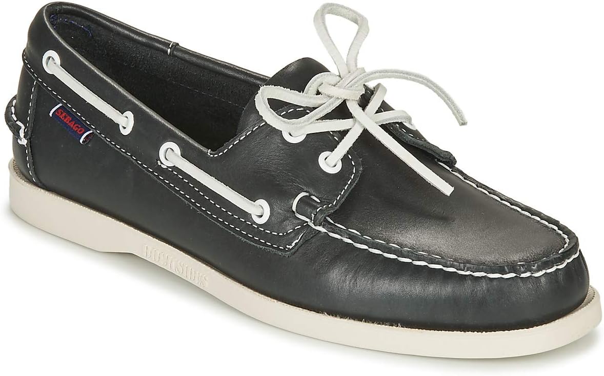 Мокасины Sebago Portland Nubuck - ручная работа, с кожаной подкладкой, с резиновой подошвой с протектором, не оставляющей следов и не скользящей, темно-синий — фото 2