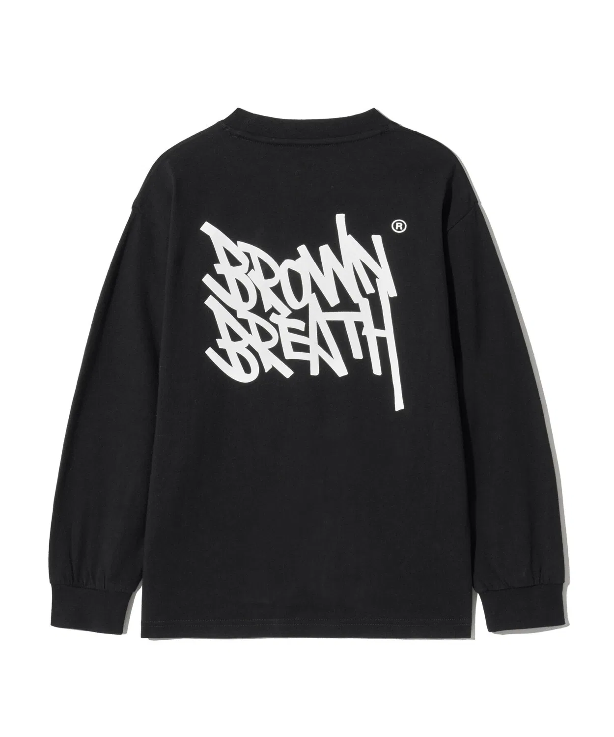 Детский чёрный лонгслив с нашивкой от Brownbreath Kids — фото 2