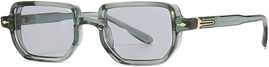 

Солнцезащитные очки прямоугольной формы для женщин, защита от УФ-излучения UV400, ретро-градиент, солнцезащитные очки для мужчин с заклепками generic, Green Light Gray