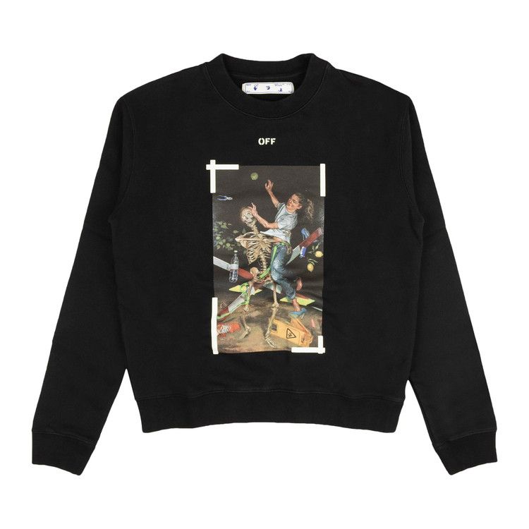 

Свитер Off-White Pascal Print Slim Crewneck, Black/White