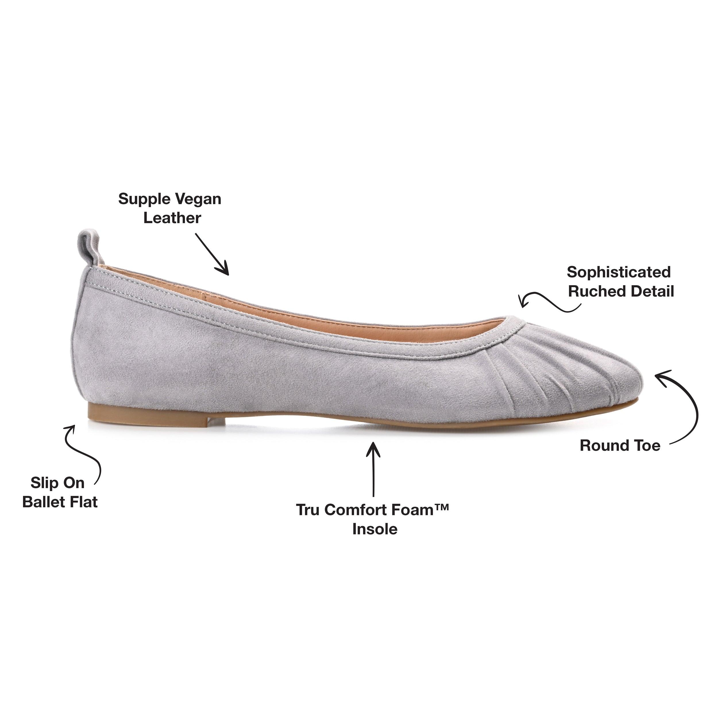 Journee Collection Женские туфли Tru Comfort Foam Tannya Flat, серый — фото 4
