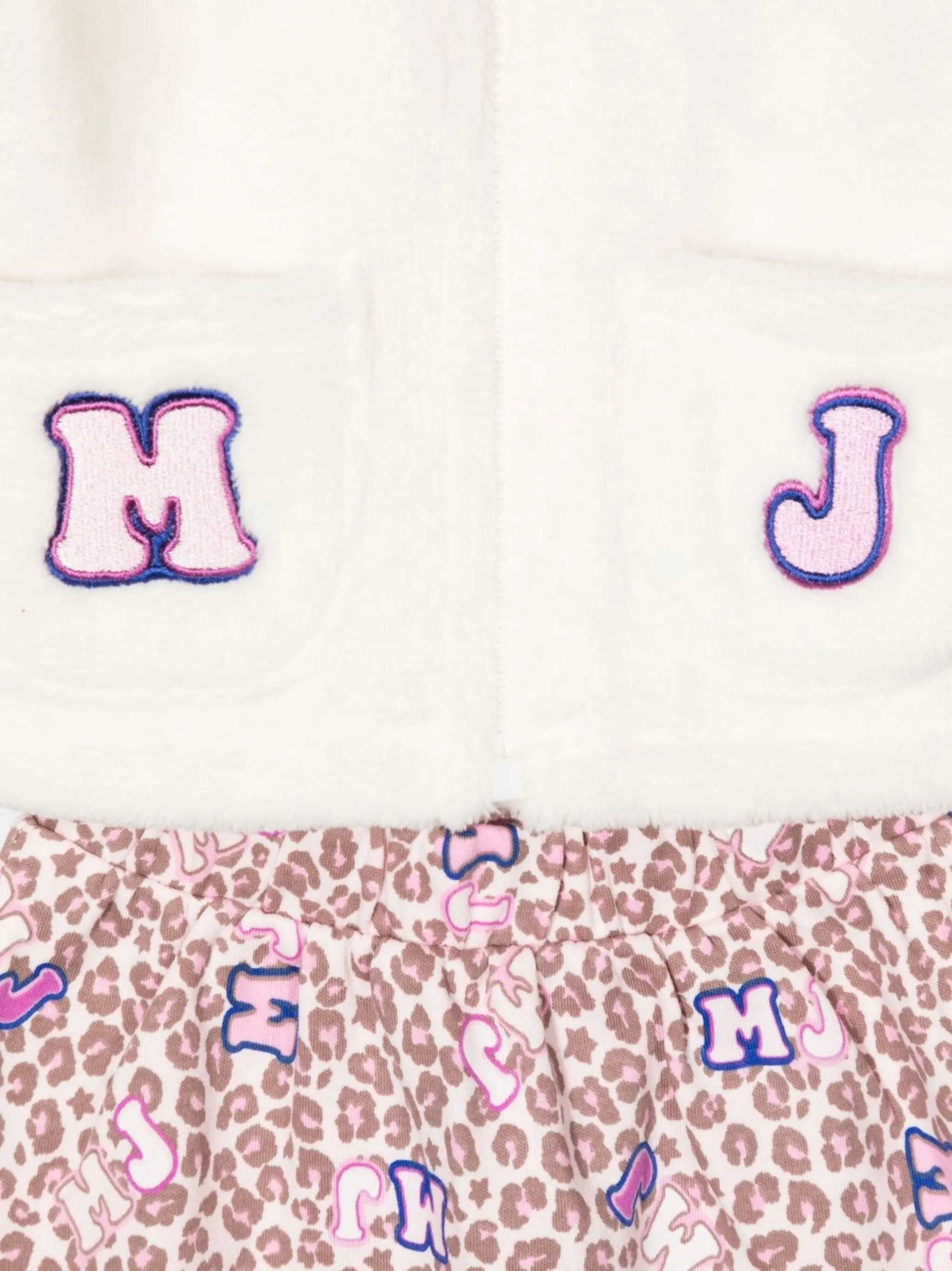 Спортивный костюм с вышивкой и анималистичным принтом Marc Jacobs Kids, нейтральный — фото 3