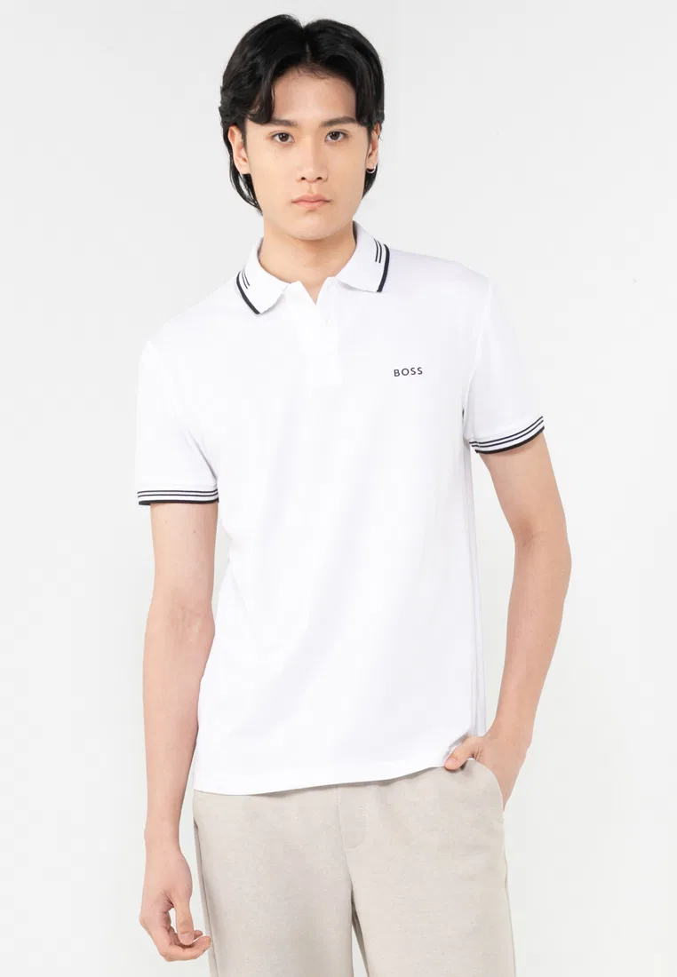 Поло Paul, хлопок, модель Polo, Paul Boss, белый