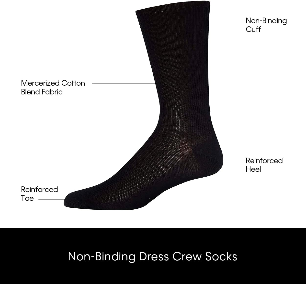Мужские носки Calvin Klein Crew Socks - 6 пар легких хлопковых носков с влагоотводящей подкладкой и мягкой подошвой для мужчин, Navy — фото 3