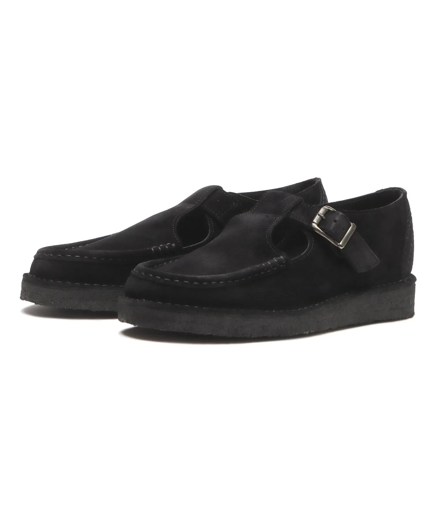 Мужские мокасины из натуральной кожи Clarks NOMAD T BAR чёрные — фото 3