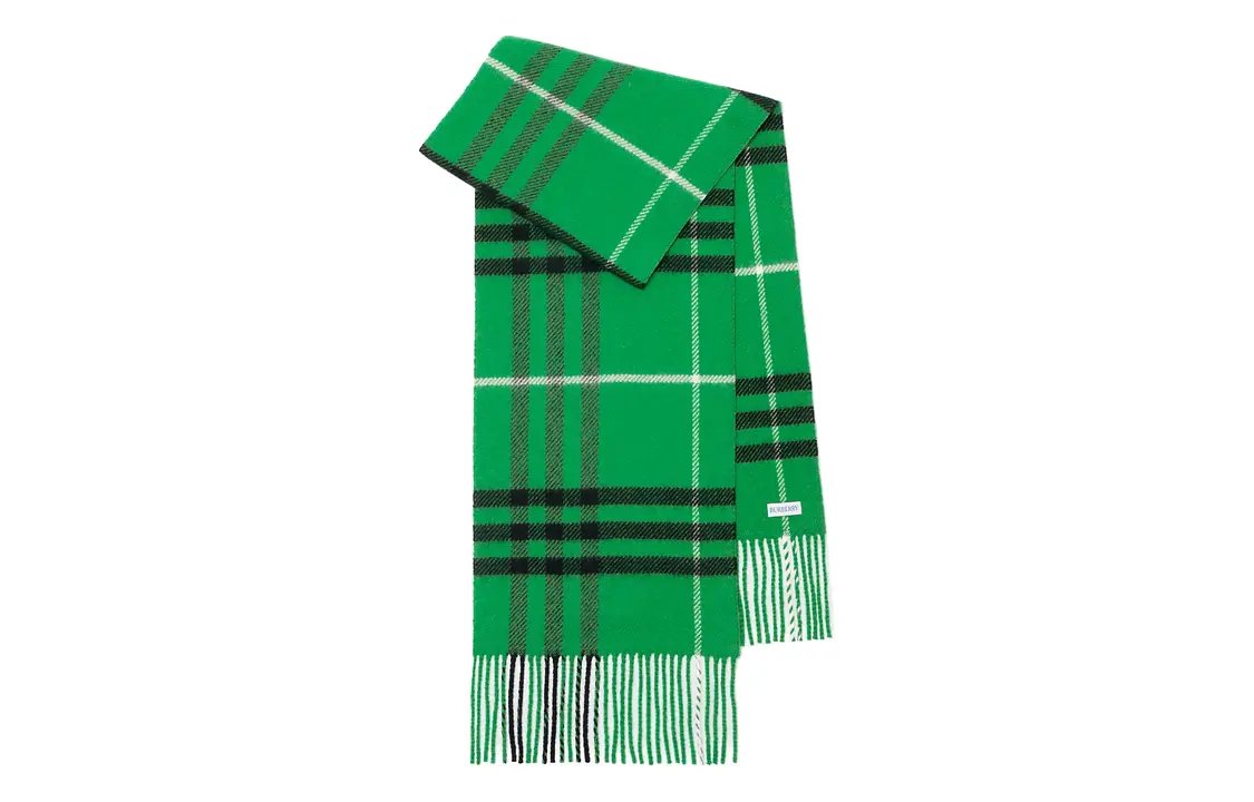 

Шарф женский Burberry вязаный, зеленый / черный