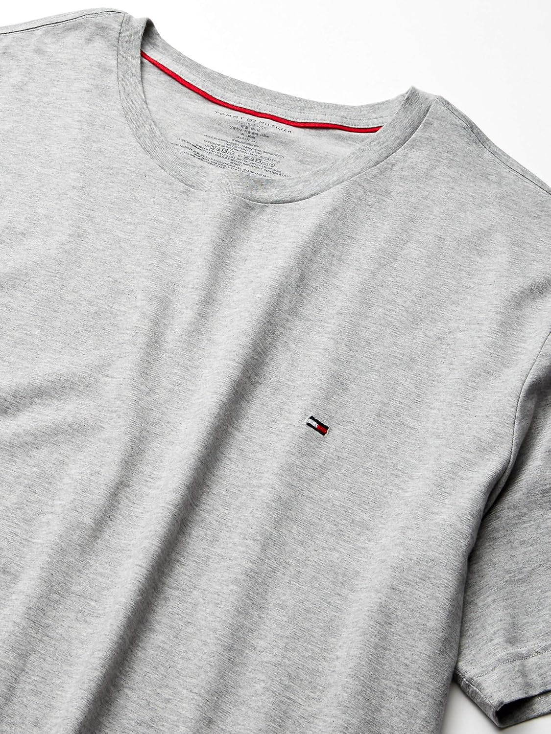 

Мужская футболка Tommy Hilfiger с круглым вырезом и флагом, Grey Heather