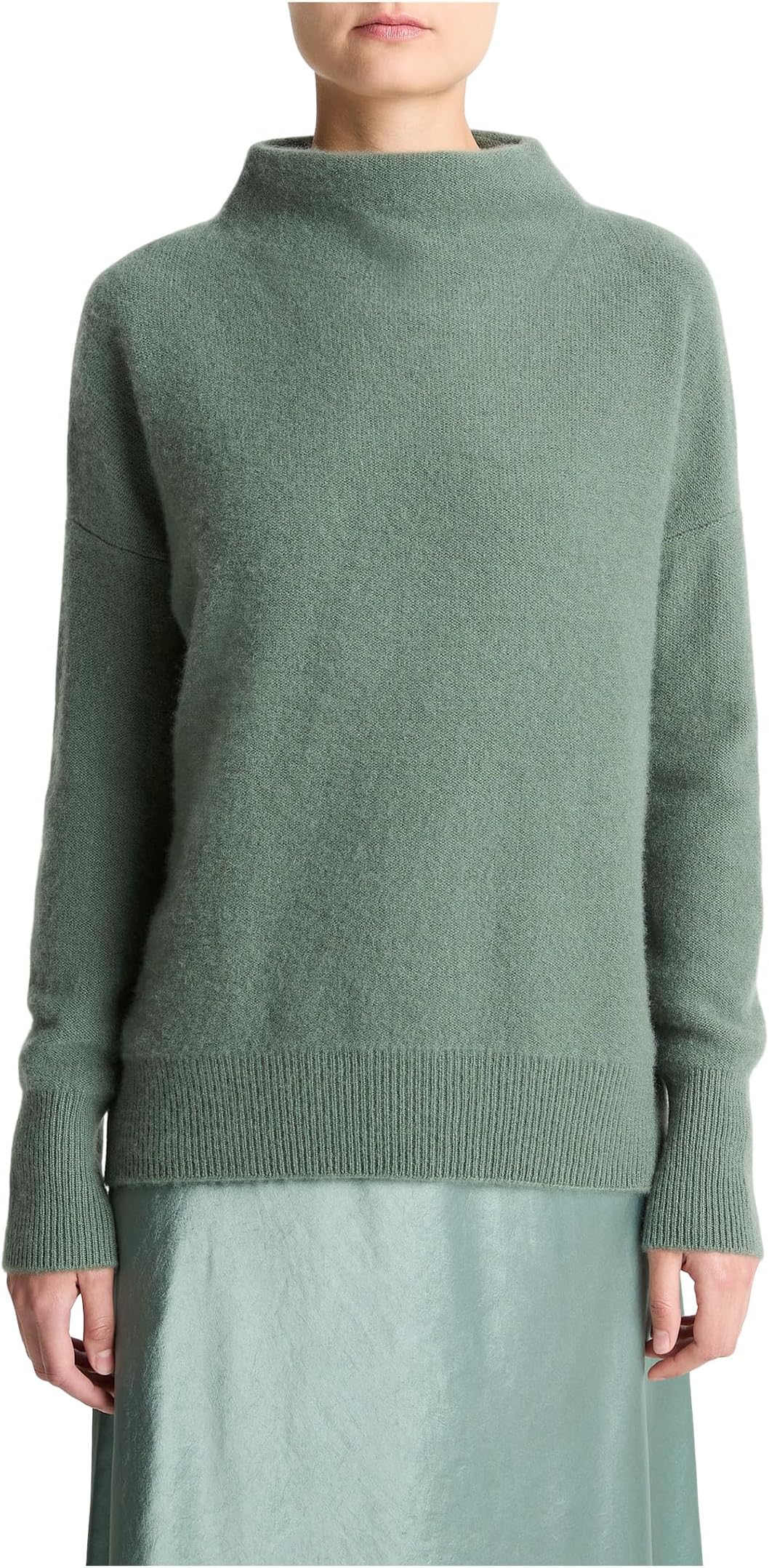 

Пуловер Vince Boiled Funnel Neck Pullover, цвет Deep Patina