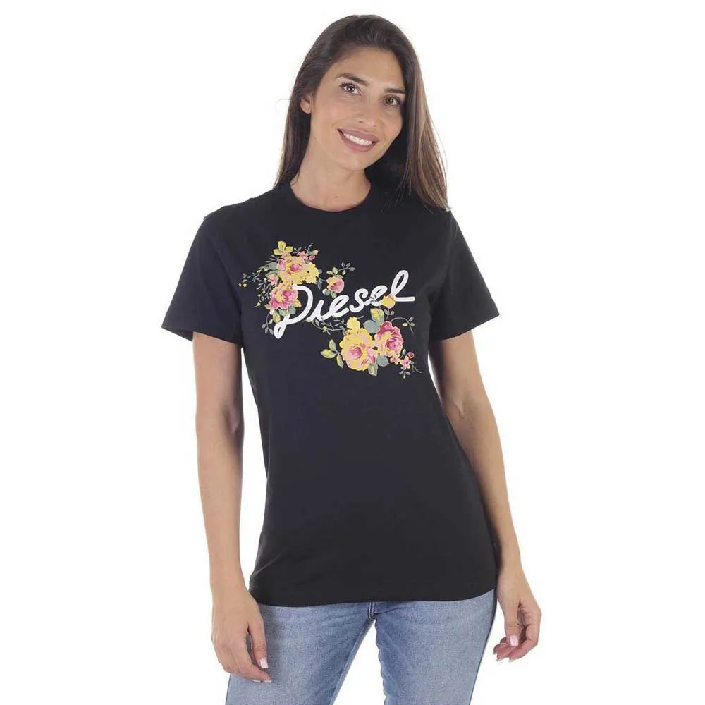 

Футболка с коротким рукавом Diesel 90 Flavia Flower, черный