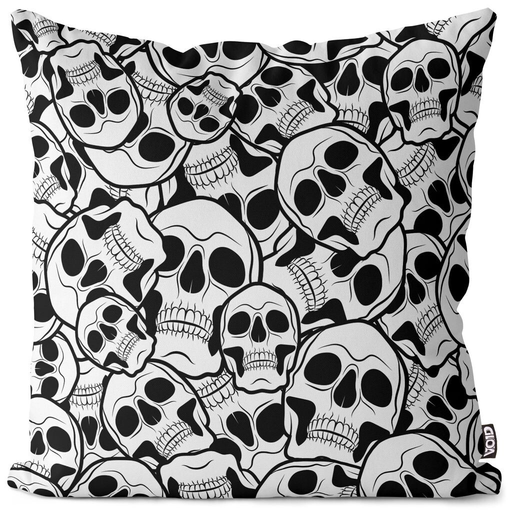

Чехол на подушку VOID Skull Biker Skeleton Полиэстер Водонепроницаемая подушка для улицы и дома Размер: 60 x 60 см