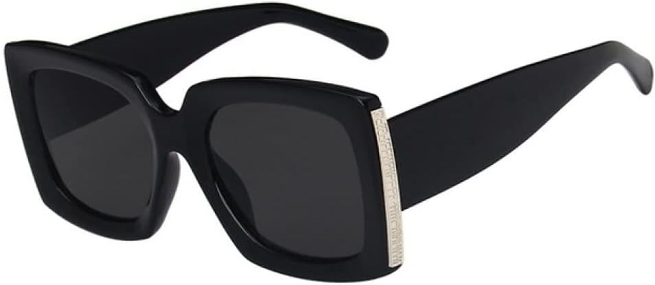 

Большие солнцезащитные очки для женщин и мужчин, винтажные, с широкими дужками, камуфляжные, с леопардовым принтом, черные, с защитой от УФ-излучения UV400 LANGSER, Black