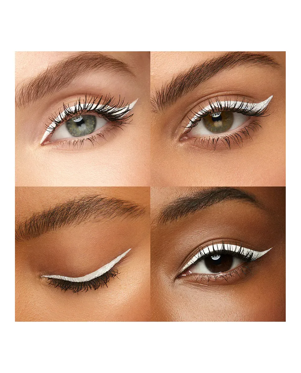 Жидкая подводка для глаз с ультра стойким цветом, водостойкая, Super Colour Waterproof Eyeliner Kiko Milano, 01 White — фото 3