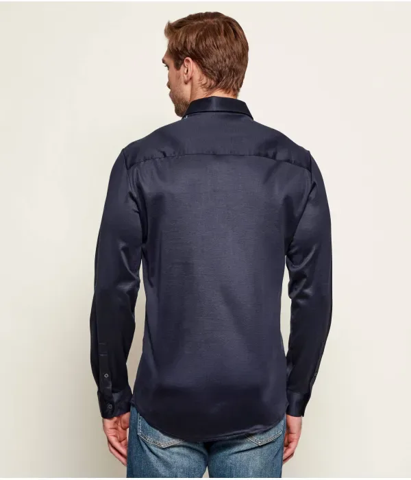 Рубашка slim fit Emporio Armani, темно-синий — фото 4