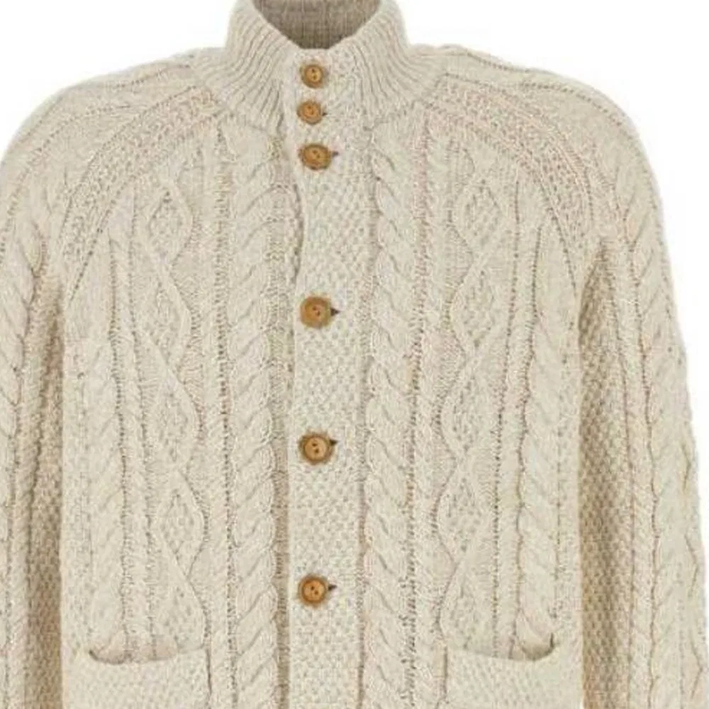 Свитер Polo Ralph Lauren Aran Knitted Cardigan бежевый — фото 3
