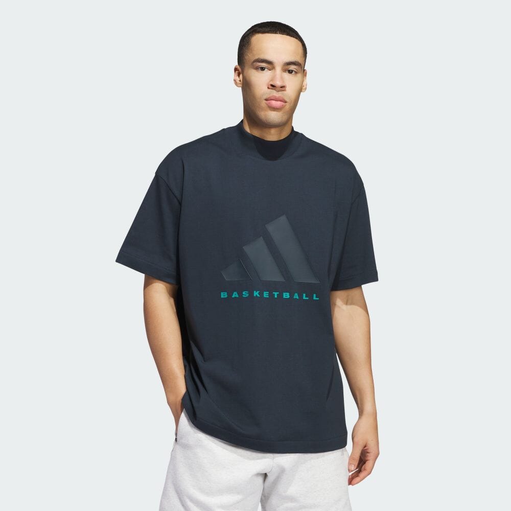 

Футболка Adidas Adidas Basketball 001 T-shirt, цвет Aurora Ink