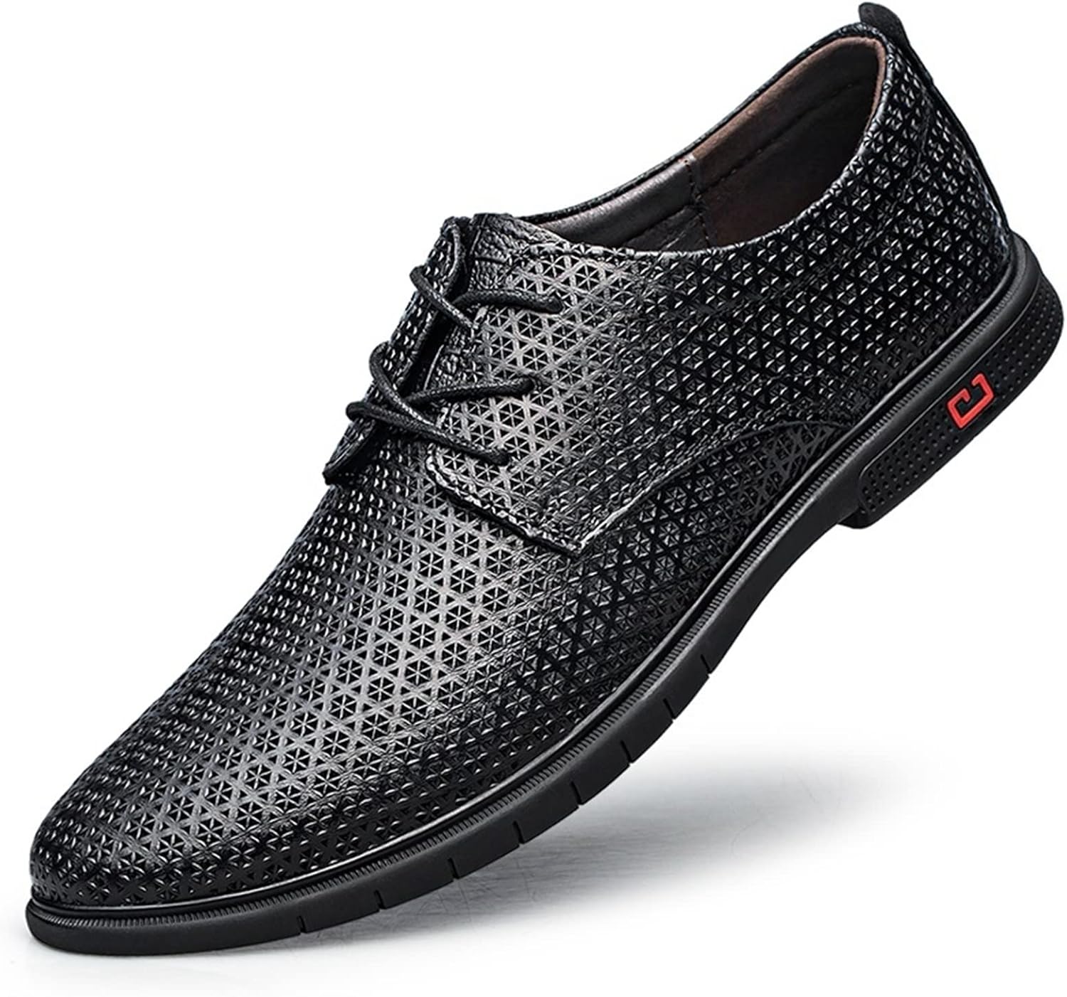 

Мужские оксфорды с шнуровкой, цветочный узор, круглый носок, дерби, кожаные, противоскользящие, с устойчивым каблуком, для вечеринок Xjsdjhount, черный