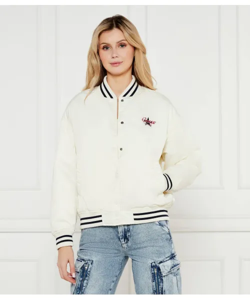 

Университетский Бомбер Regular fit Guess Jeans, белый