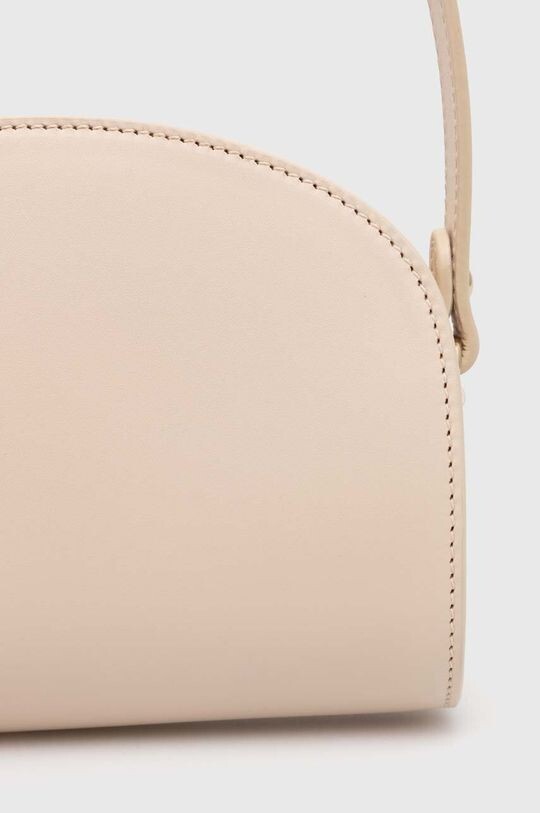 

Мини-кожаная сумка Sac demi-lune A.P.C., бежевый