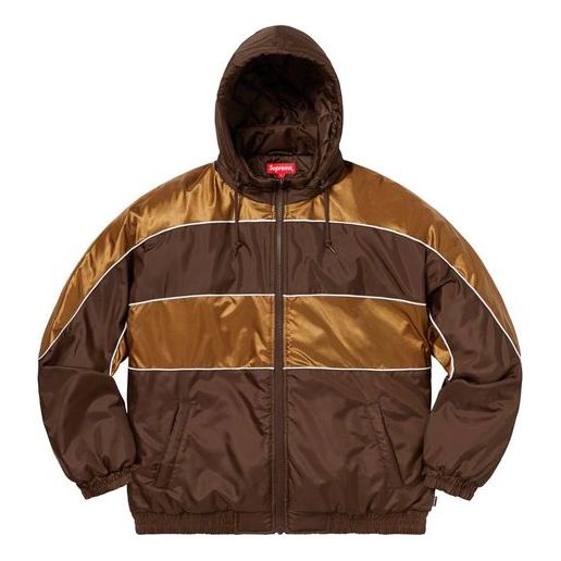 

Куртка fw19 week 4 sports piping puffy jacket Supreme, коричневый