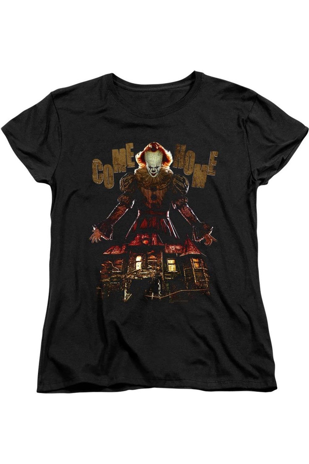 

Женская футболка с коротким рукавом "It 2019 Come Home" Gildan, черный