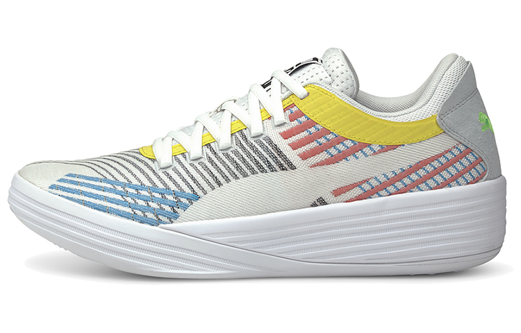 

PUMA Клайд Олл Про белые с голубым