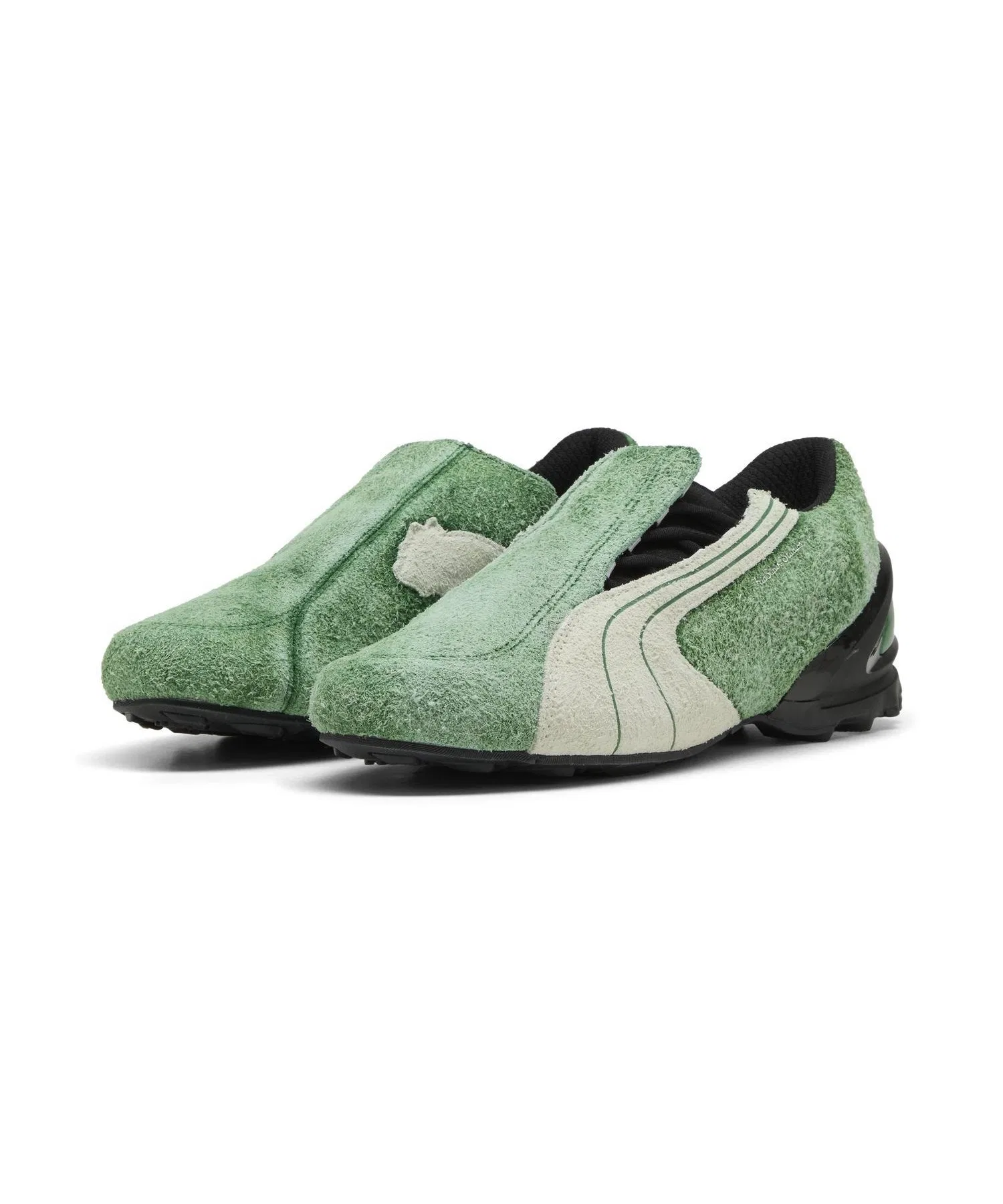 Унисекс кроссовки PUMA V-S1 KIDSUPER с замшей зелёные — фото 3