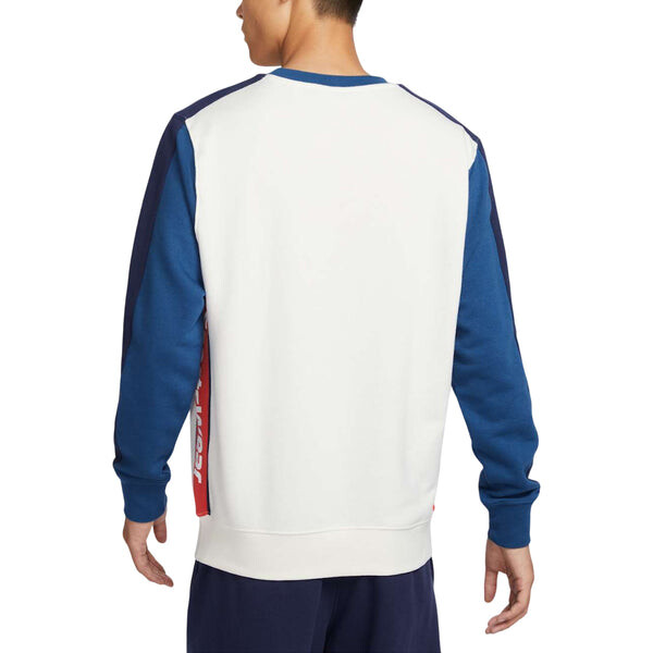 Свитер sportwear club crew-neck sweatshirt asia sizing 'sail blue' Nike, мультиколор — фото 2